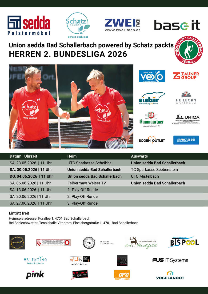 Spielplan Herren 2. Bundesliga 2026